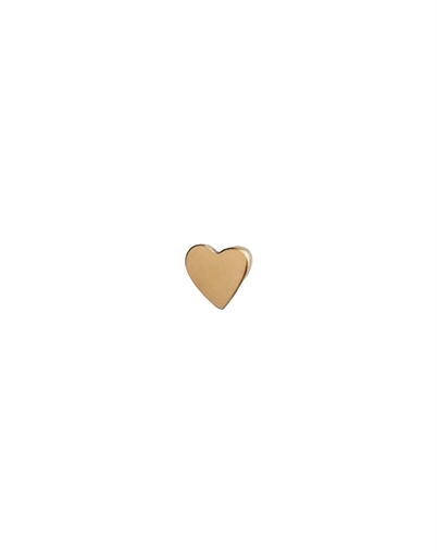 Stine A - Petit Love Heart Single Øreing - Guldfarvet